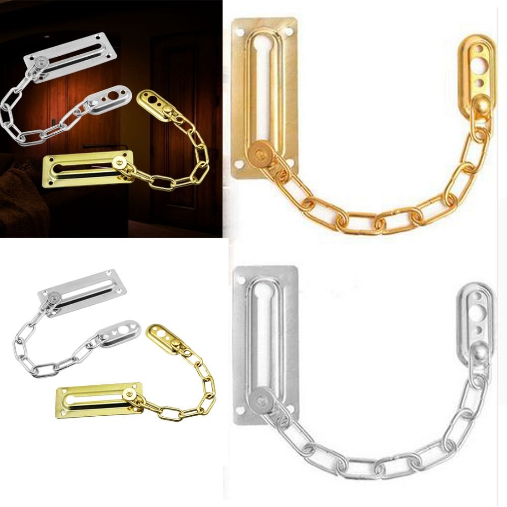 Security Chain Door - Polierter Riegel Türschloss Sicherheitskettenschutz Federschutz Zubehör